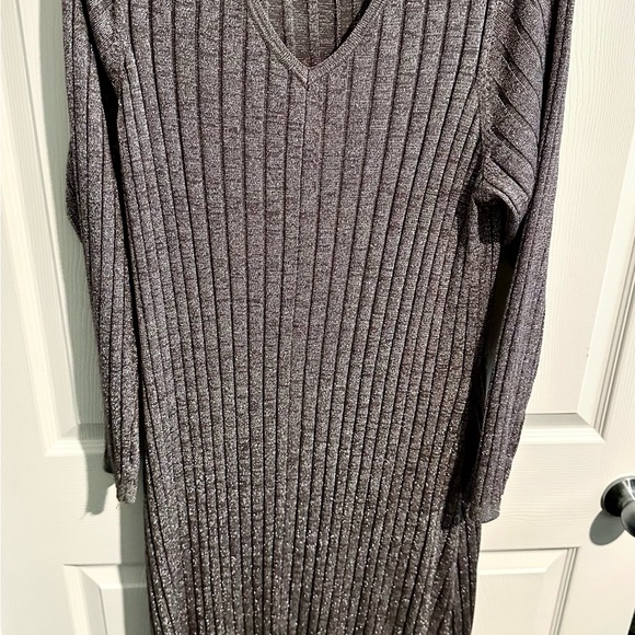 Lane Bryant Metallic Ribbed Sweater Dress - Picture 1 of 4